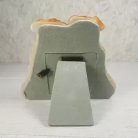 Shar Pei dogs and puppy polyresin figurine photo frame holds one 2x3 picture: Back - Click to enlarge