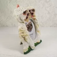 West Highland White Terrier or Westie dogs polyresin figurine photo frame holds one 2x3 picture: Right - Click to enlarge