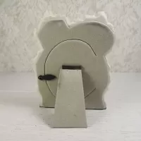 West Highland White Terrier or Westie dogs polyresin figurine photo frame holds one 2x3 picture: Back - Click to enlarge